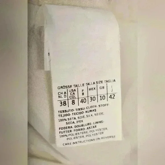 WEEKEND MAX MARA Ivory White  Pleated Silk Knee Length Skirt 8US Medium Italy - Picture 8 of 10